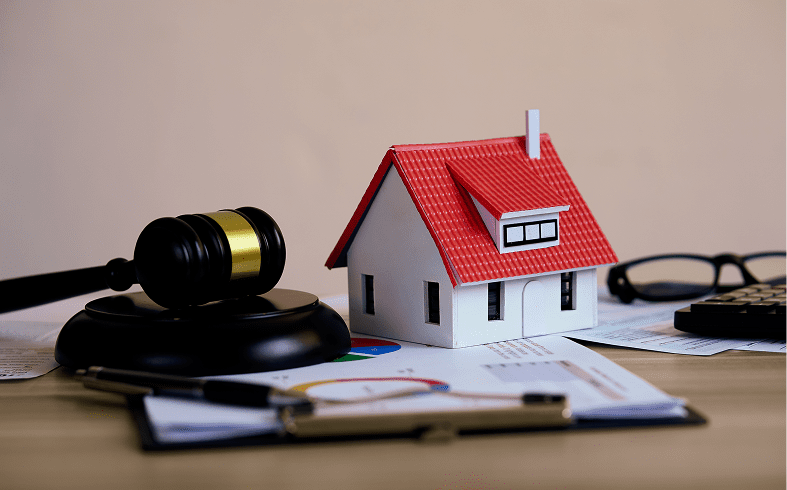 Real estate and legal concept image.